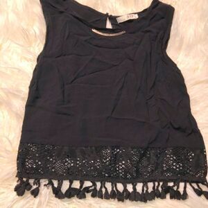 Black STF Dressy Crop Top